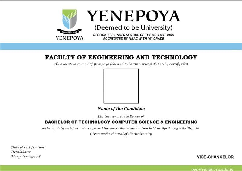Yenepoya Certificate